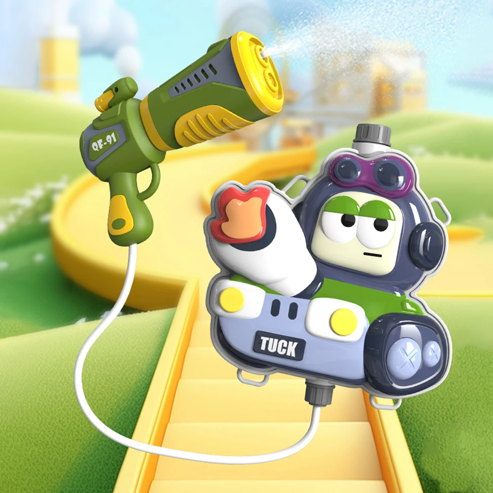 1 Set Cartoon Backpack Water Gun Fire Truck Airplane Summer Vacation Beach Water Children's Toy Water Gun