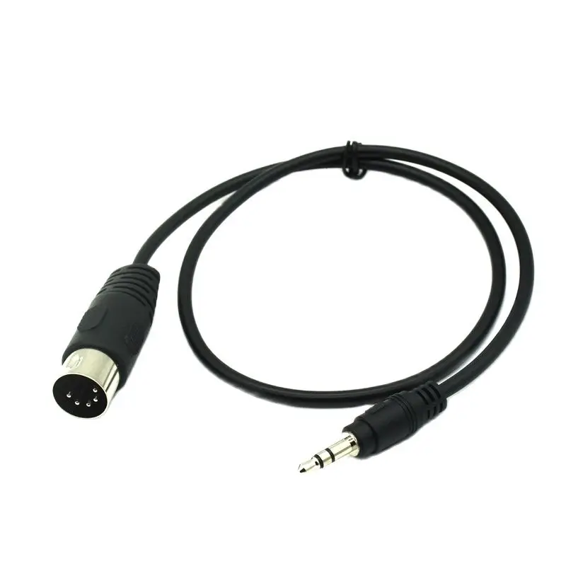 DIN do 3.5mm kabel, 50CM 5 Pin DIN wtyk męski na 3.5MM żeńskie smartfon słuchawki aux Stereo adapter gniazda jack kabel wejściowy 0.5m