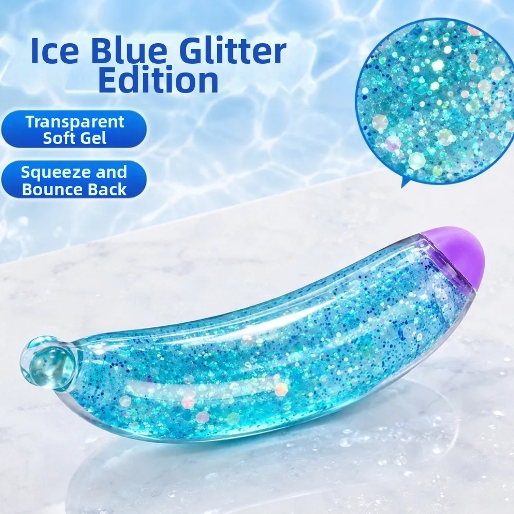 

Durable Glitter Banana Squeeze Stretchable Stress Relief Glitter Squeeze Slow Rising Slow Rising for Anti-Stress