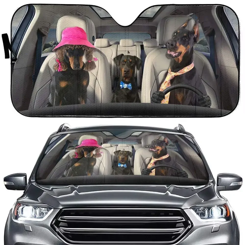 

Солнцезащитные очки на лобовое стекло Doberman Pinscher автомобильный солнцезащитный козырек для животных для семьи водителя солнцезащитный козырек для собаки автомобильный солнцезащитный козырек для питомца автомобиль