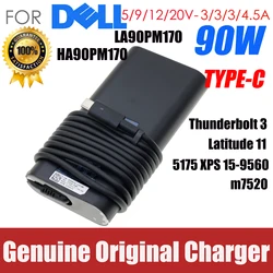 New Original 90w 20V 4.5A type-C PD USB AC adapter For Dell Thunderbolt3 Latitude 11 5175  XPS15-9560 m7520 Charger Power Supply