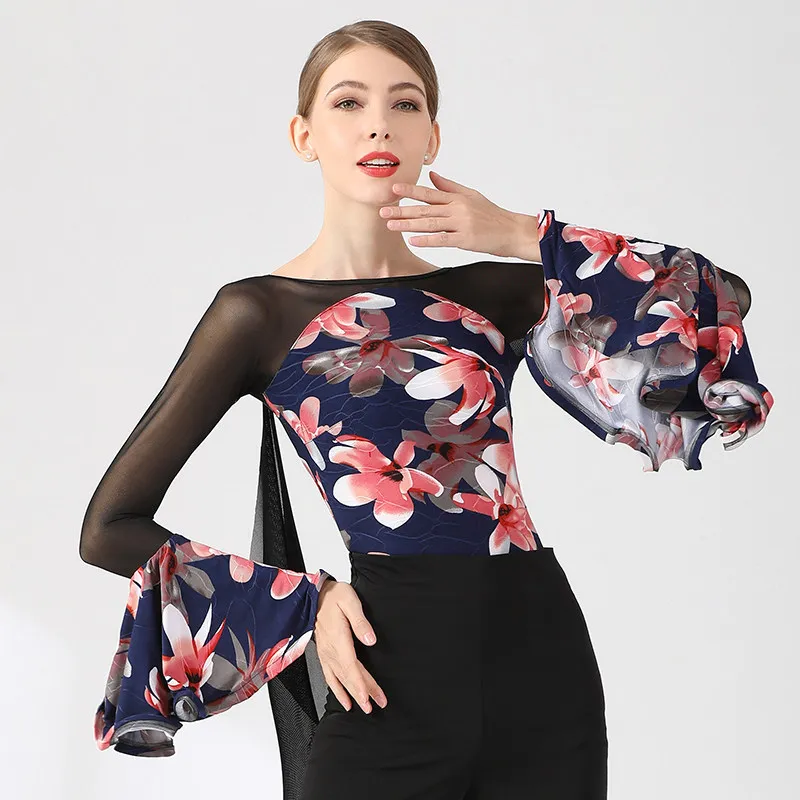 customized adult modern dance top jumpsuit national standard dance costume practice outfit bodysuit
