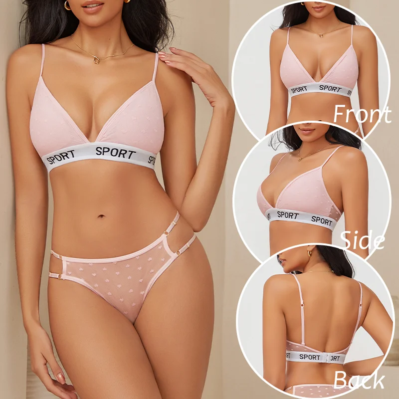 النساء الدانتيل الصدرية مجموعة مثير سلس منخفضة الخصر سراويل الرياضة Bralette مثير مجموعة الملابس الداخلية الرياضة حمالة اللاسلكية مطاطا رفع البرازيلي