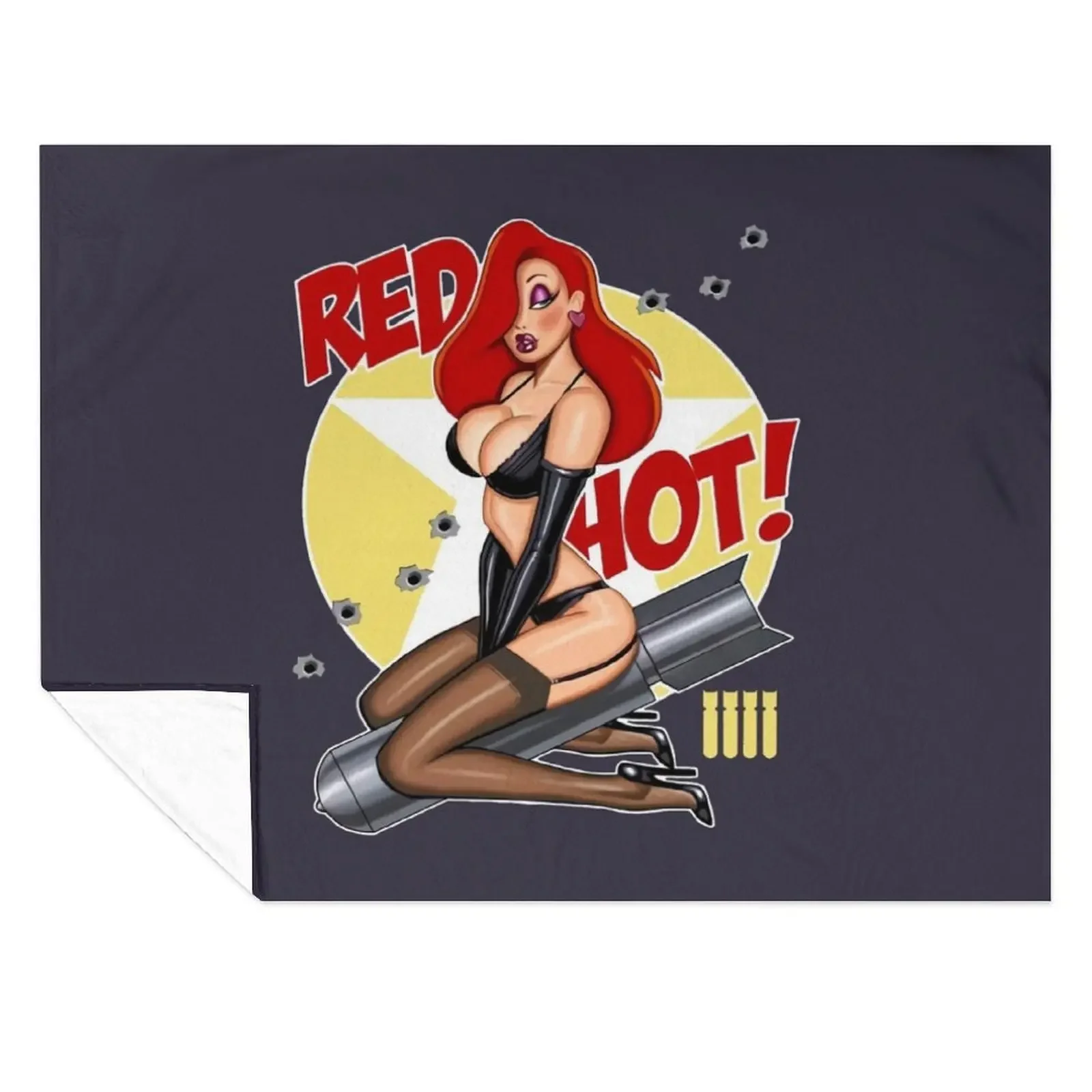 

Red Hot Nose Art Jessica Rabbit 17 T Best Women 90s Retro Unique Best Hot Idea Throw Blanket Hair Thermal for sofa Blankets