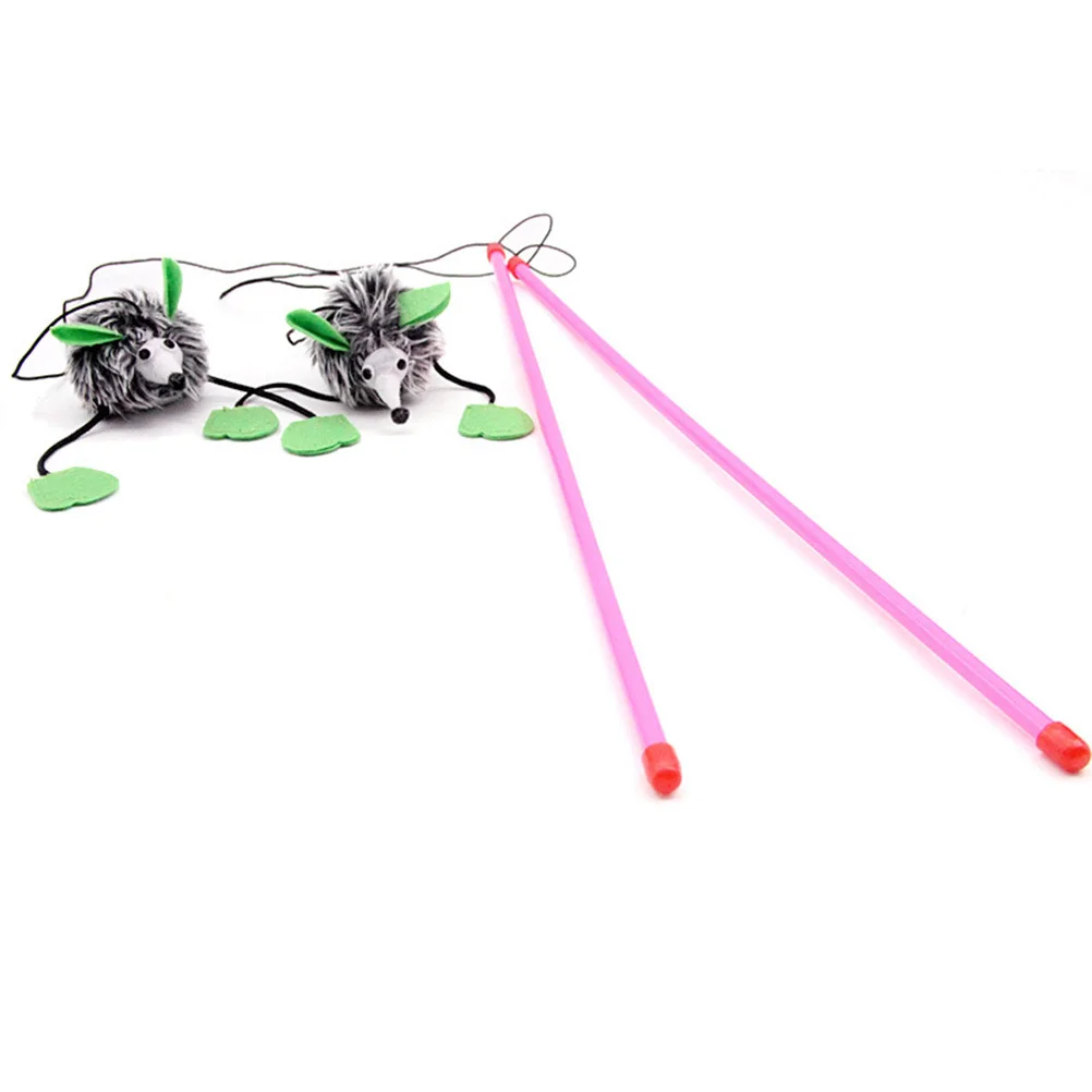 

Funny Cat Teaser Stick Interactive Stick Random Color Play Teaser Wand for Cat Training Improving Relationship and