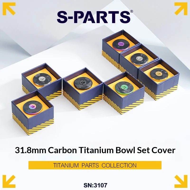AliExpress s-parts S-PARTS titanium+carbon headset cap 31.8mm MTB road bike Round bowl group cover
