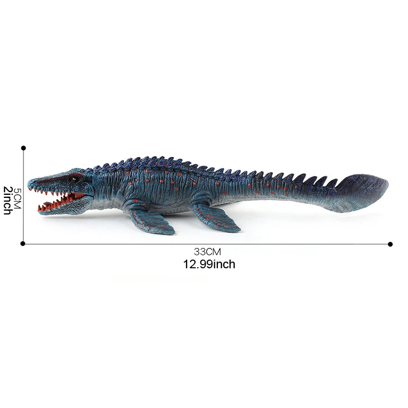 33cm Sea King Mosasaur Action Figure Animal Model Dinosaur Dragon Figurine Jaw Movable Kids Toy