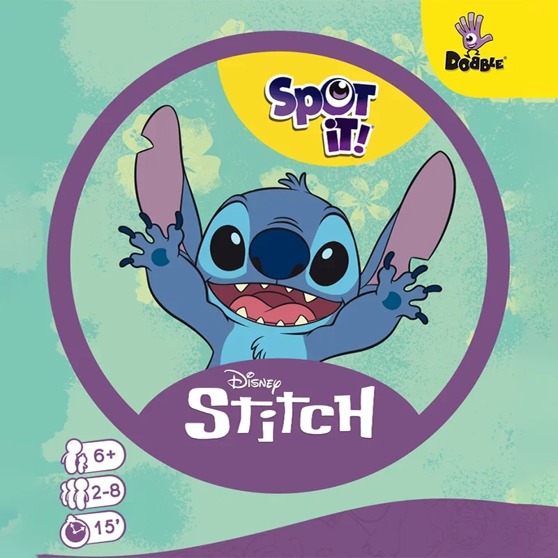 Tarjetas Dobble Stitch Spot It Dobble Juego Mirage Studios Disney 100. ° Colección de cartas, juego de mesa familiar divertido para fiesta, juguetes para niños, regalos