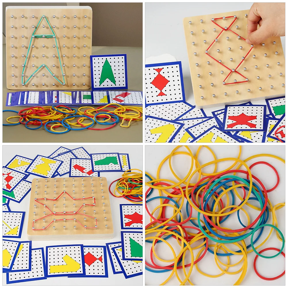 Peg Board Houten Kleuterschool Leermiddelen Geoboard Wiskundige Creatieve Nagel Educatief Kids Prop Kleuterschool