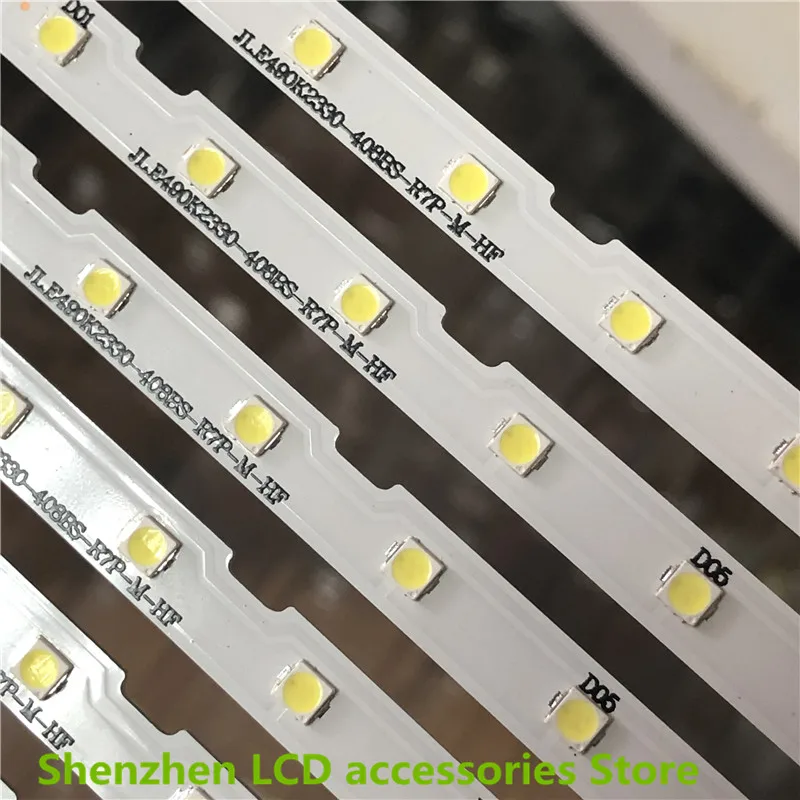 شريط LED لهاتف سامسونج AOT_49_NU7300_NU7100_2X38_3030C BN61-15483A UE49NU7100 49 بوصة يستخدم 100% جديد
