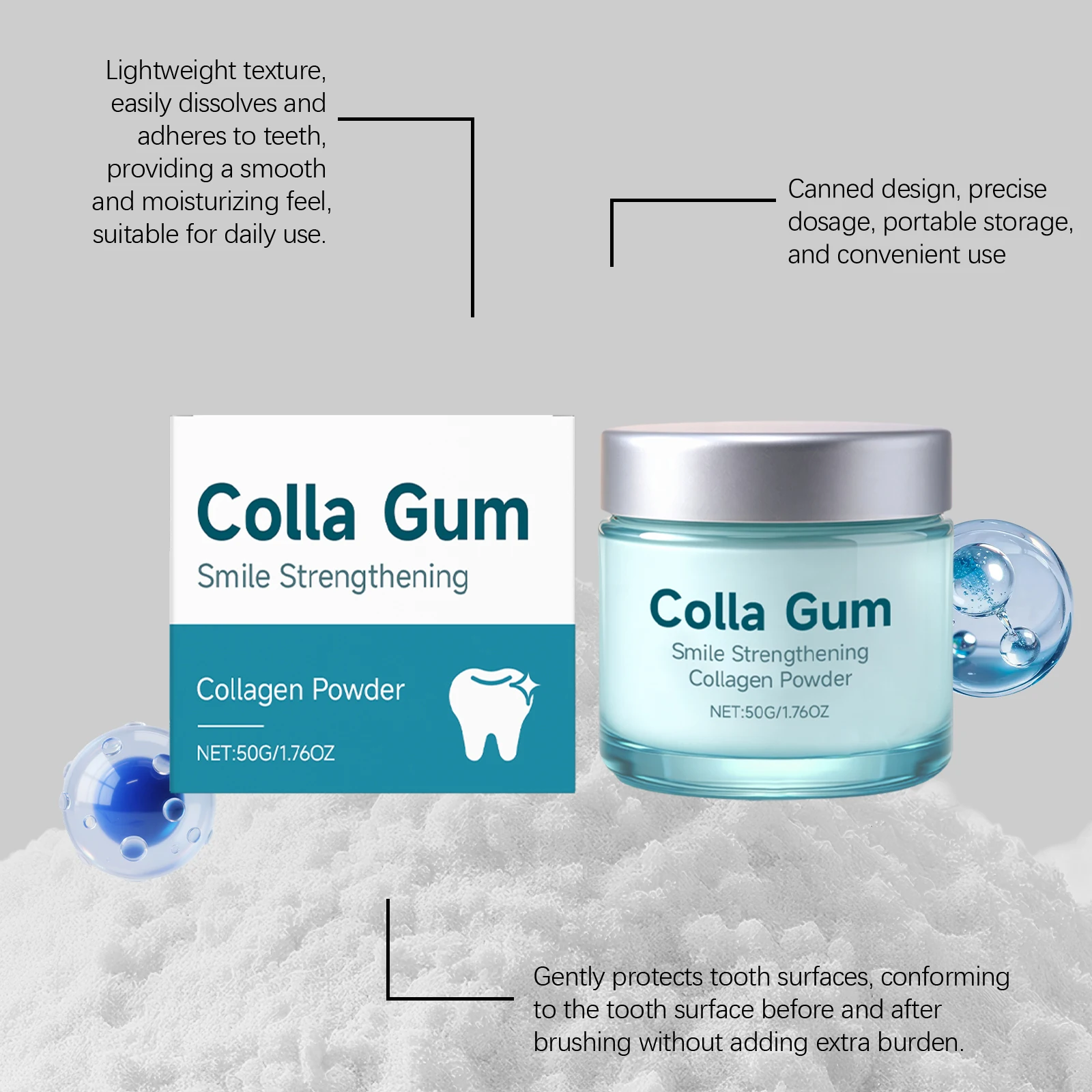 Collagen Brightening Tooth Pow - đánh giá và giá Teeth Whitening Powder