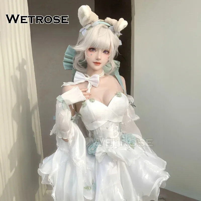 زي تنكري لساحة الفناء Lynette Angel ، فستان أبيض ، باليه ، لطيف ، طقم شعر مستعار كامل ، لينيت ، هالوين ، عيد الميلاد ، متوفر