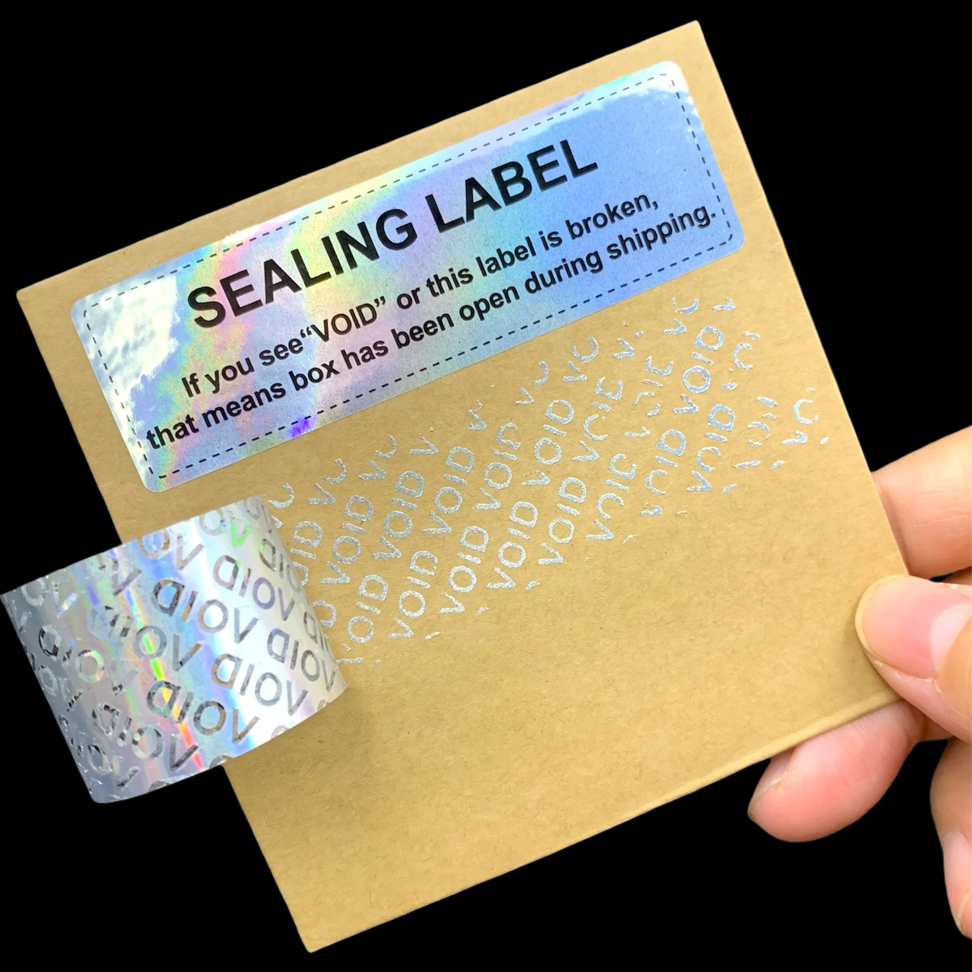 

50pcs/100pcs Anti-tear VOID Sealing Shipping Label Stickers, Disposable Tamper-Evident Stickers for Gift Box Commercial Package
