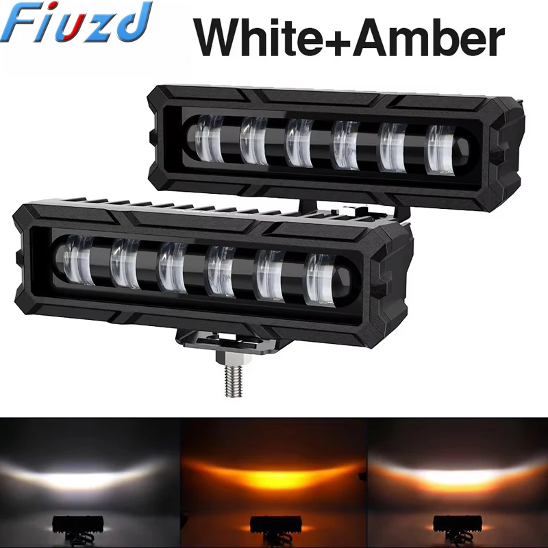 6 inch 7D LED Light Bar Offroad Work Light Pods DRL Driving Fog Lamp Auxiliary Headlight For Car Motorcycle SUV ATV 4WD 12V 24V