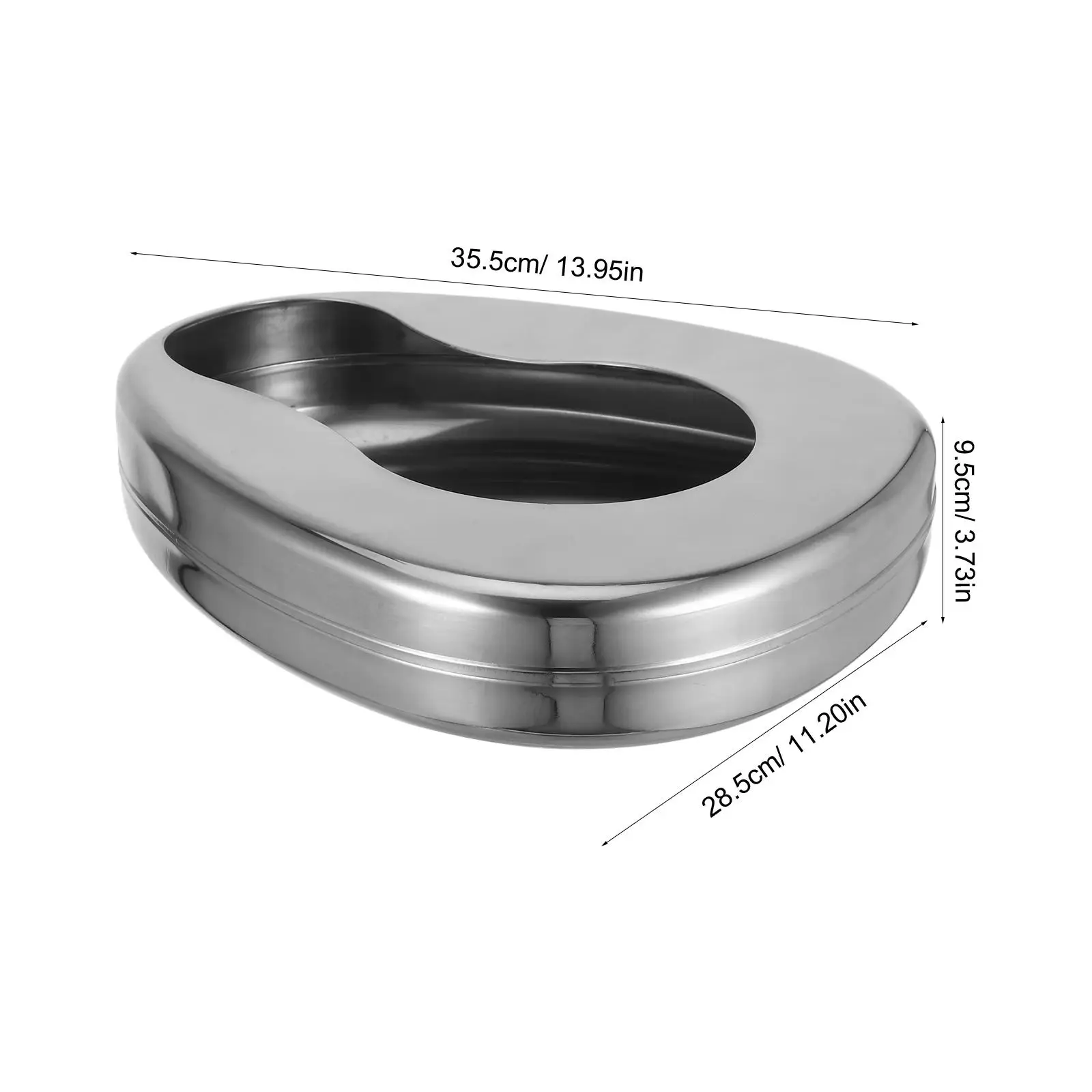 مزيل العرق الفولاذ المقاوم للصدأ Bedpan السفر ل طريح الفراش المسنين المسنين السرير النساء المحمولة Bedpan غرفة وعاء المرحاض المحمول