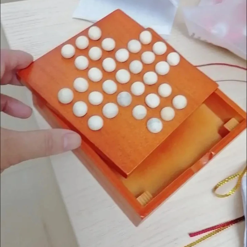 Gioco solitario per lo sviluppo cognitivo - Scacchi con diamanti in legno per l'allenamento del pensiero strategico