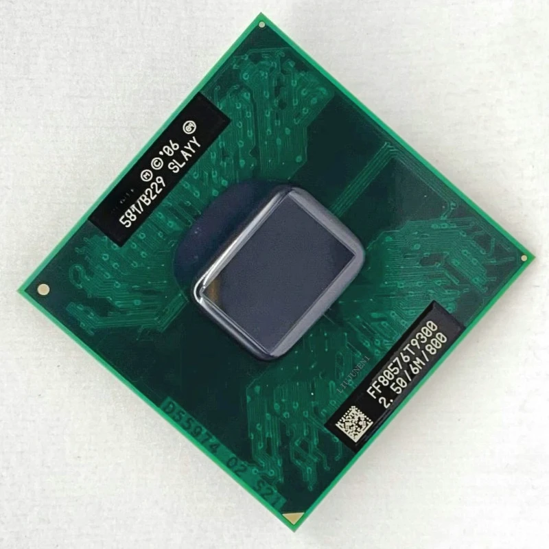 2 Duo T9300 SLAQG SLAYY 2.5 GHz Dual Core Dual Thread PGA 478 6M 35W 800MHZ CPU Laptop Processor Socket P