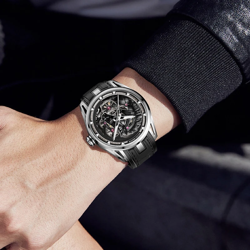 Reloj Bexei para hombre 9220 Maxima Horse Series zafiro esqueleto mecánico relojes de movimiento automático para hombre impermeable luminoso