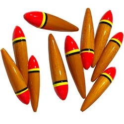 FREE FISHER 10pcs/Lot Fishing Bobbers 8cm/3.15in 4g/0.14oz Buoy Cork Wobble Plastic Paulownia Fishing Floats with Hole Red Buoy