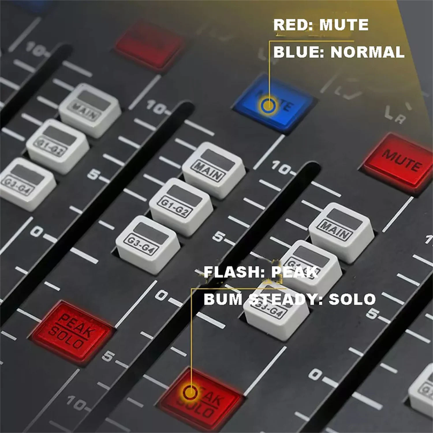 Imagem -04 - Dual Dsp Efetores e Bandas Ajustes eq Console de Mistura Potência de 48v Estéreo Saídas de Grupo Aux Soundcard Gax-tfb24