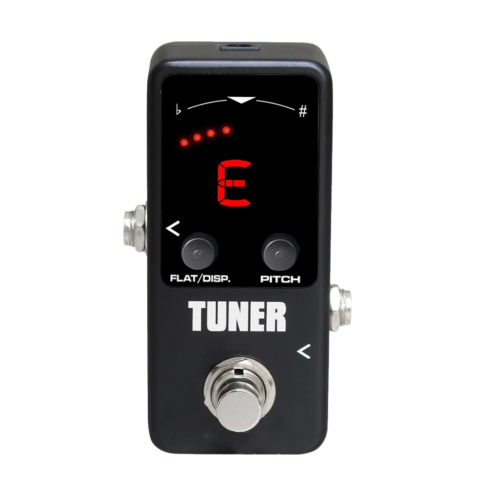

Guitar Tuner Pedal LED Display Effects Advance Tuning True Bypass Mini Size Aluminum Alloy Durable Anti Skid