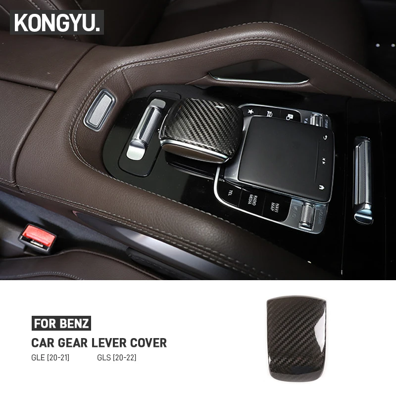 

Car Real Carbon Fiber Gear Head Shift Knob Handle Trim Cover For Mercedes Benz GLE GLS Class W167 V167 X167 AMG GLE53 2020-2022