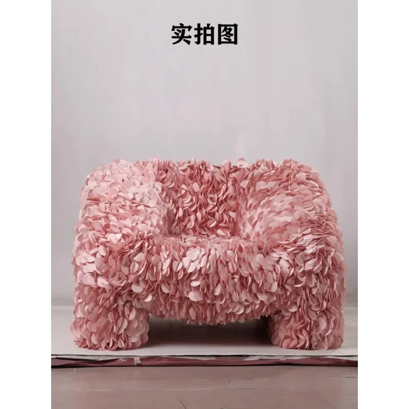 

designer petal chair internet celebrity creative hortensia pink sofa flower armchair