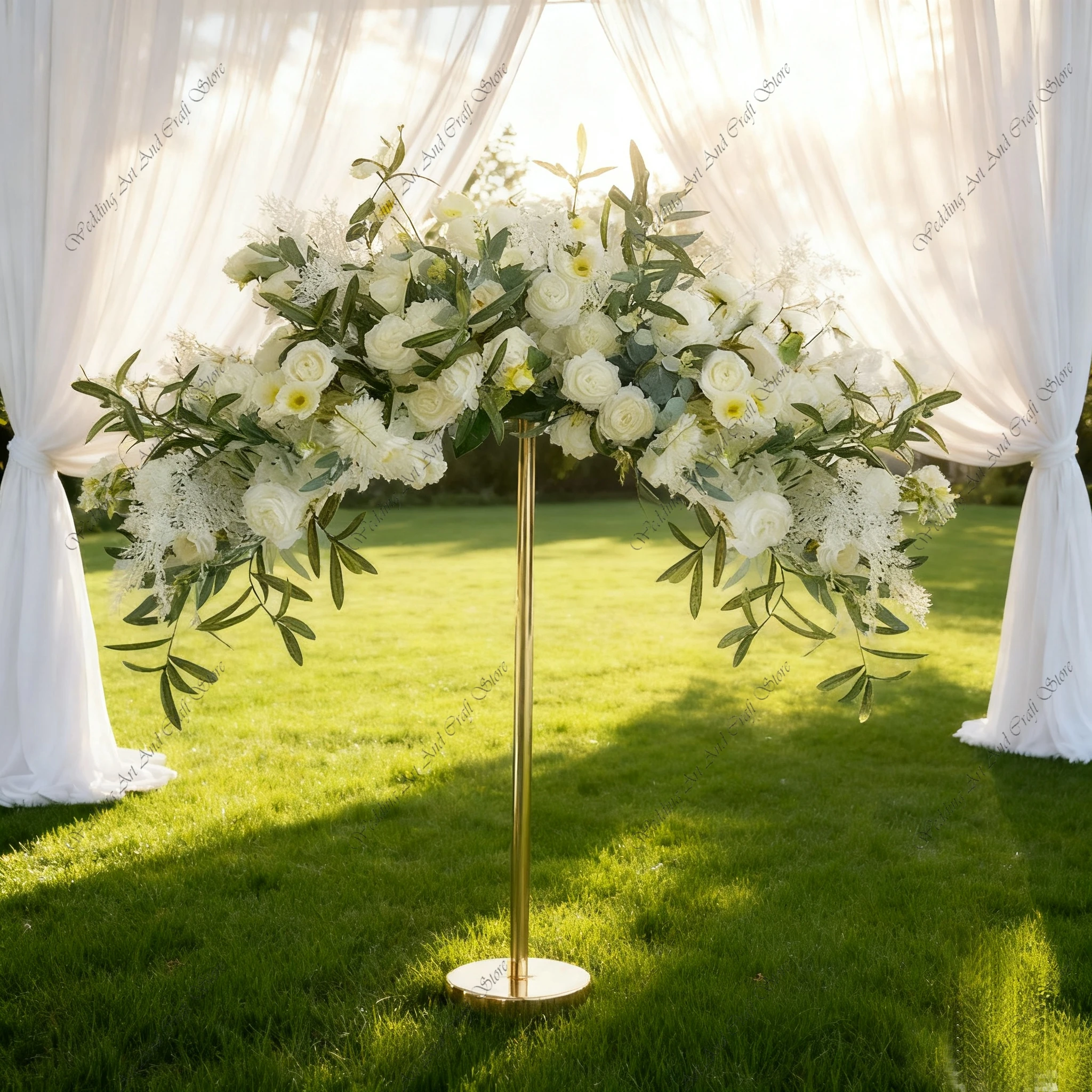 

10pcs 80/120cm f40 Wrought Iron Silver Gold black Curve Flower Rack Curved Vase Wedding Table Centerpiece Decor Flower Stand h92