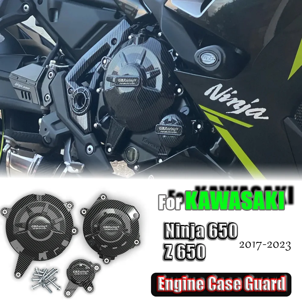 

Чехол для KAWASAKI Ninja650 Z650, защитный чехол для двигателя мотоцикла, защитная крышка для корпуса двигателя, комплект защитных крышек для двигателя
