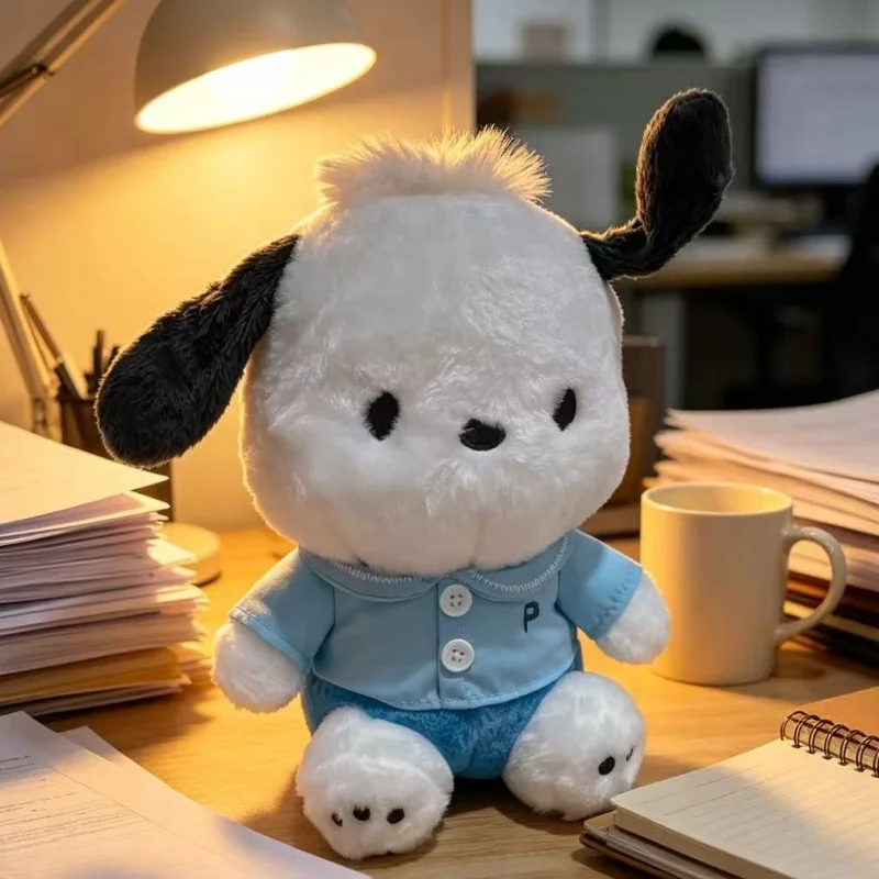 25cm Genuine Sanrio Pochacco Plush Toys Stuffed Animals Soothing Toys Graduation Christmas Birthday Gifts