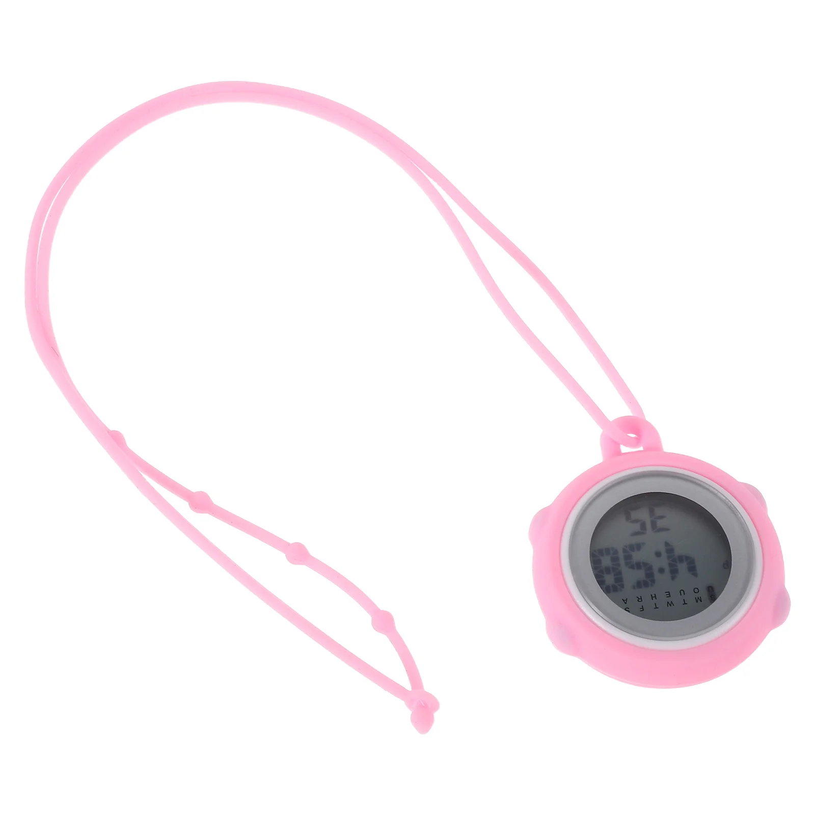 

Glow in The Dark Silicone Hanging Watch Necklace Portable Electronic Fob Alarm Clock Lightweight High Precision Movement Trendy