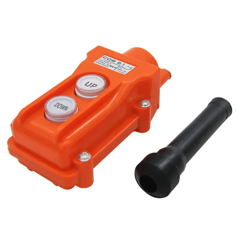 B27B 5X Rain Proof Up-Down Switch Control Station Crane Pendant Hoist Push Button Switch Momentary COB61-UP-DOWN
