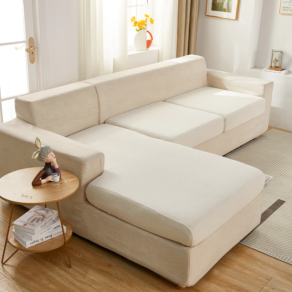 Elastic Waterproof Sofa Cushion Covers Jacquard Thick Sofa Seat Cover for Living Room Slipcover Couch Covers Furniture Protector