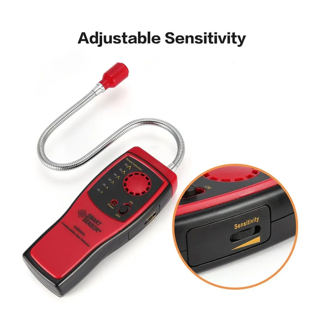 SENSOR inteligente AS8800L Detector de Gas Combustible herramienta de prueba de fugas de Gas Natural inflamable analizador Detector de fugas de Gas metano