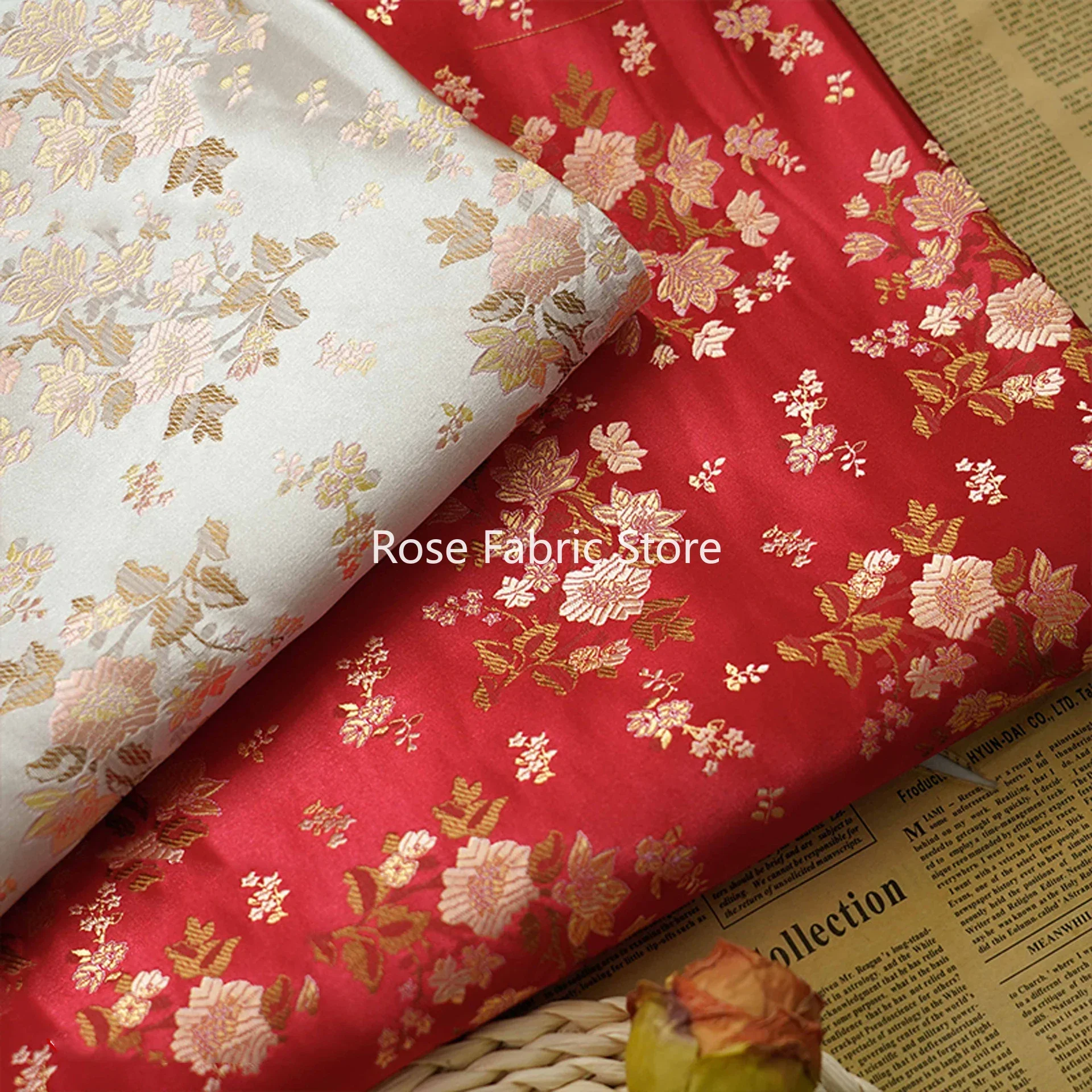 

1-метровая маленькая парчовая жаккардовая ткань в стиле ретро, мягкая юбка для платья, сумка, декоративная швейная ткань