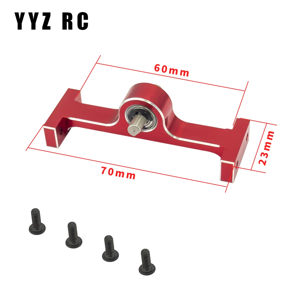 Aluminum Alloy 1/10 Transfer Case 70mm Width 5mm D-Shaped Shaft Metal For Axial Scx10 Upgrade Parts Rc Crawler Car Accessories