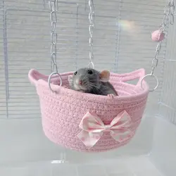 Hamster Squirrel Nest,Breathable and Gnawing Proof Hammock,Golden Silk Bear Squirrel Dutch Pig Sleeping Den House Nest Hammock