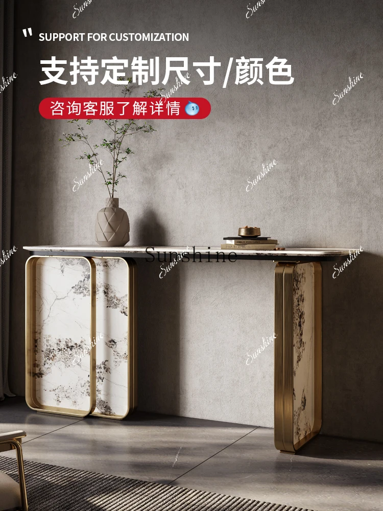 

Modern light luxury entrance table simple living room corridor entrance hall high-end entry against the wall art slateP