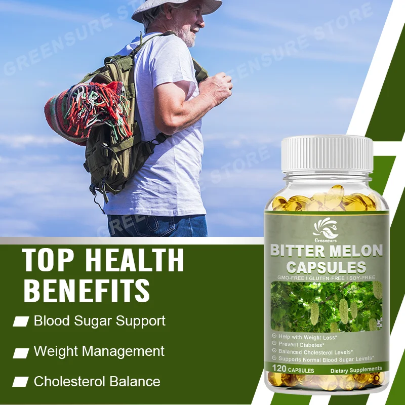 

Bitter Melon Extract Capsule - Reduce Blood Sugar - Immune System Health - Cardiovascular & Gastrointestinal Support