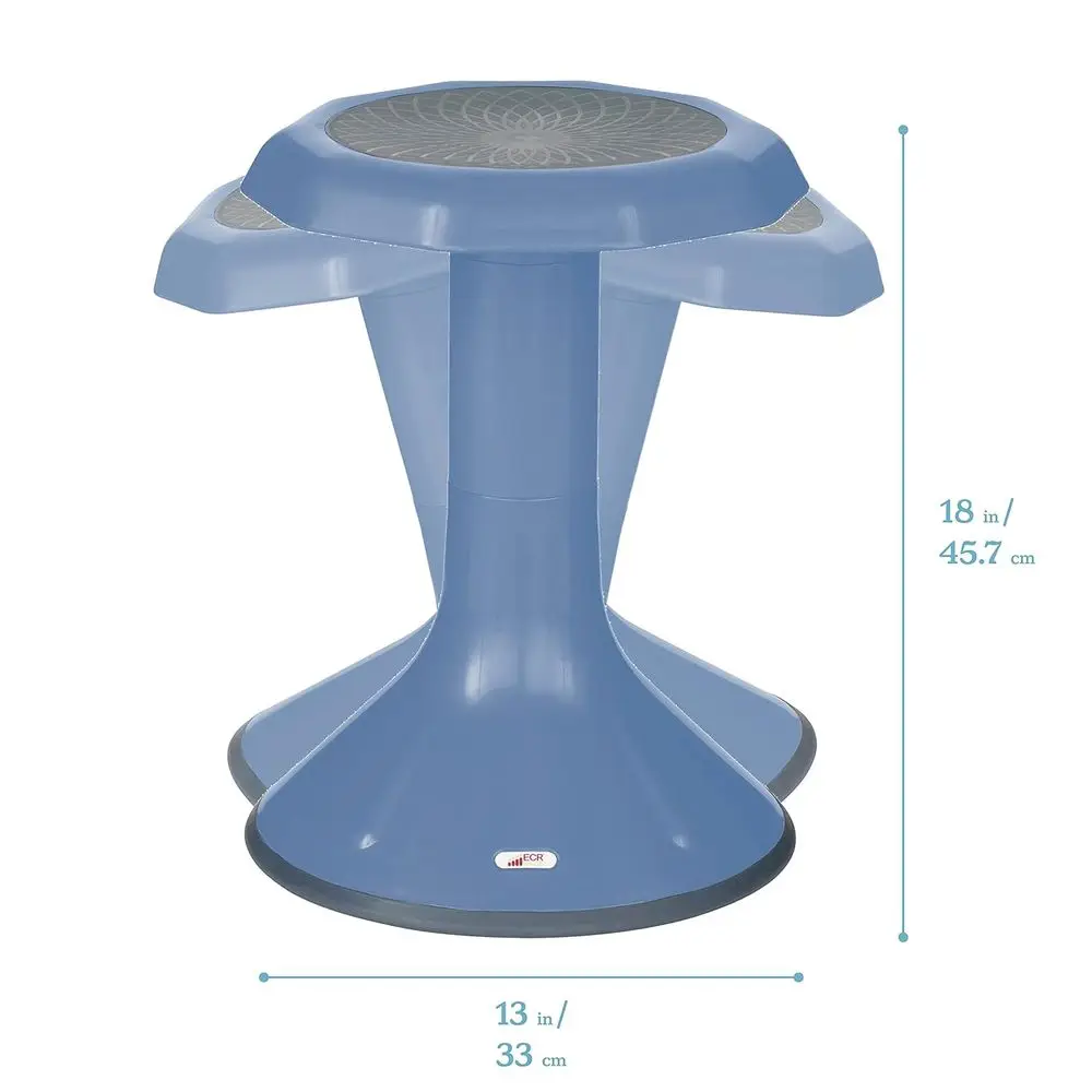 18-Inch Powder Blue ACE Wobble Stool for Active Core Engagement and Flexible Seating