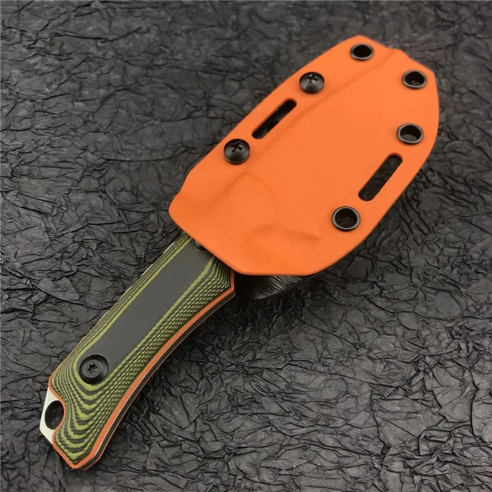 Orange G10 15017 Hidden Canyon Hunter Fixed Blade Knife Drop Point Blade Portable Outdoor Tactical Hunting Knife with Sheath