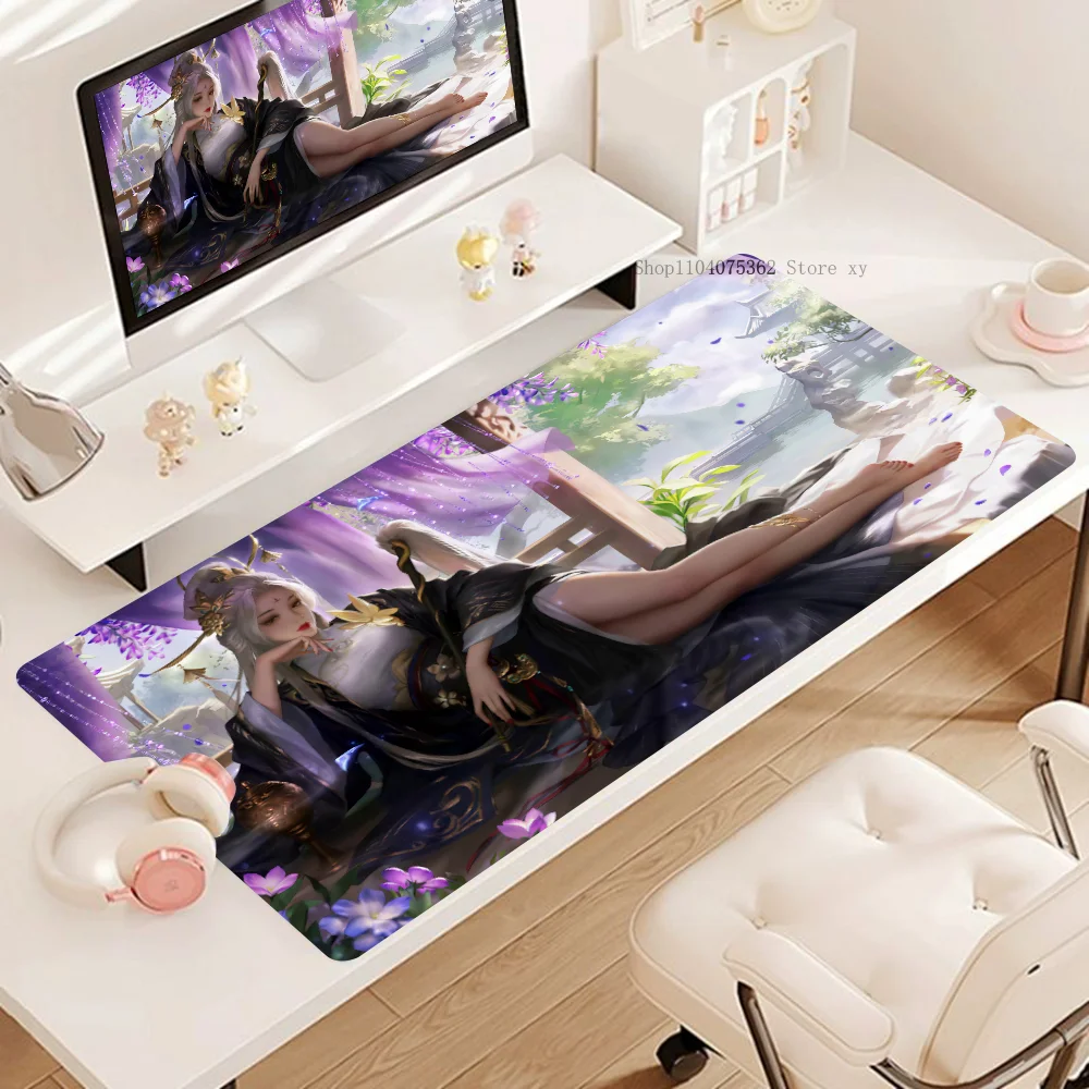 Die Lian Qingman Three Kingdoms Mousepad Mouse Mat حصيرة مكتبية مع وسادة ملحقات الألعاب Prime Gaming XXL لوحة المفاتيح الحشو M