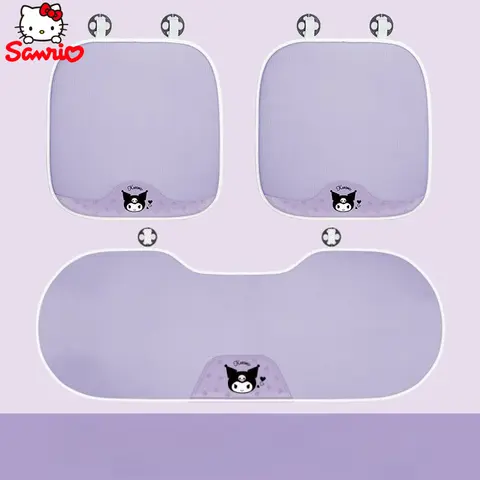 Sanrio ·Kulomi bilsäteskudde för fyra säsonger sött andningsbart säte för kvinnor, biltillbehör 10 best sales Kuromi bilsätesöverdrag - №3