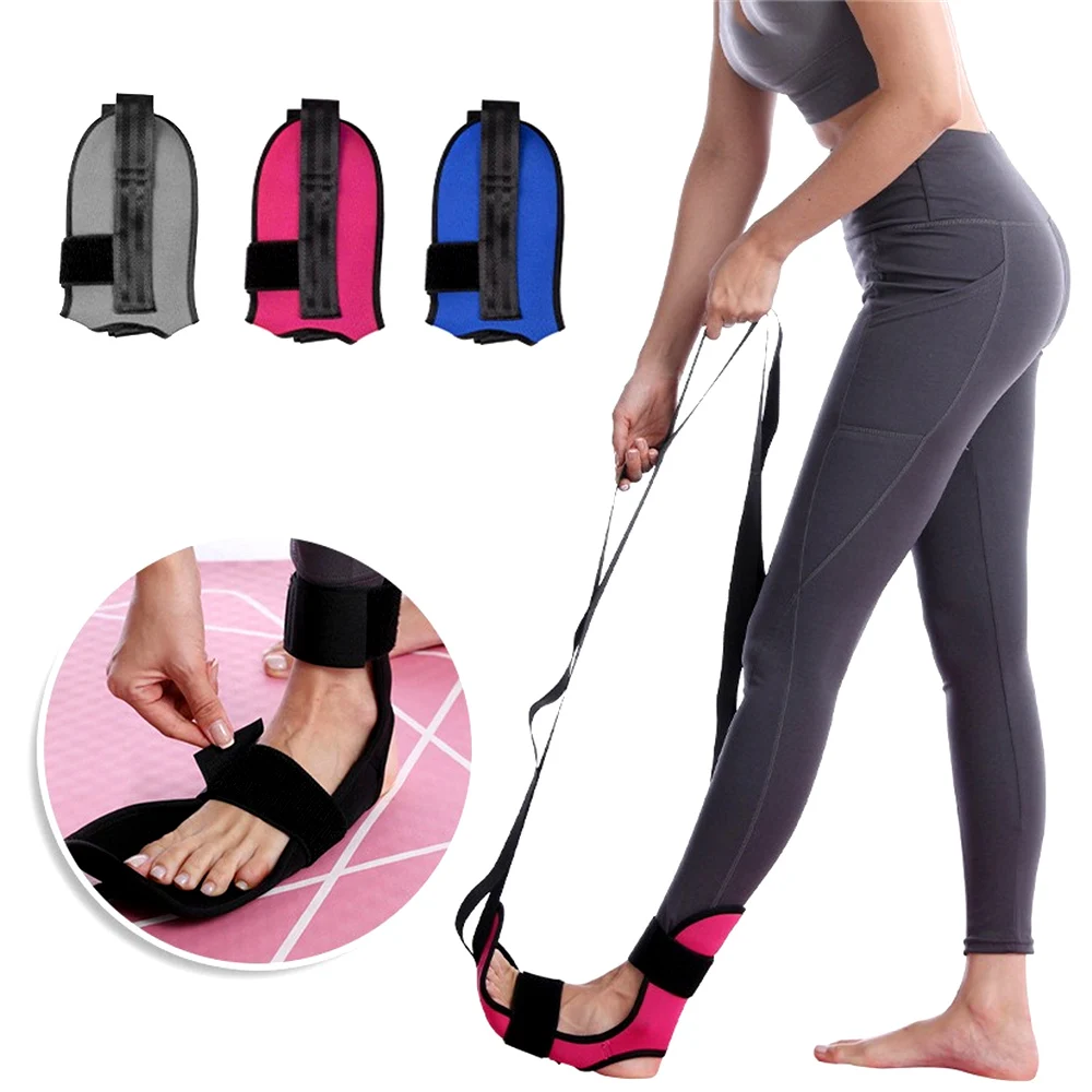 حزام اليوغا / حزام تمدد مجزأ / حزام تصحيح الأربطة - أداة تدريب إعادة تأهيل مفصل الكاحل