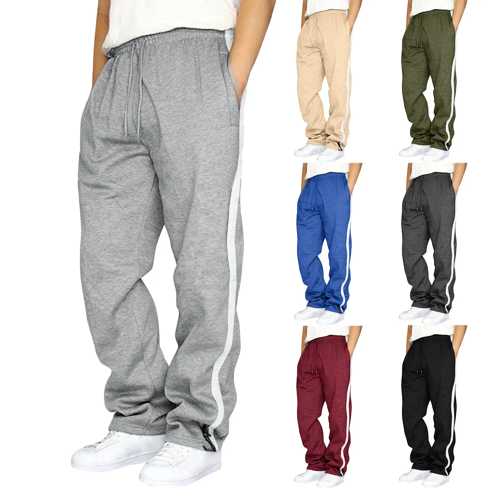 Sweatpants for Men Loose Fit, Mens Sweatpants Joggers Trousers Athletic Pants Loose Fit Drawstring Pants with Pocket