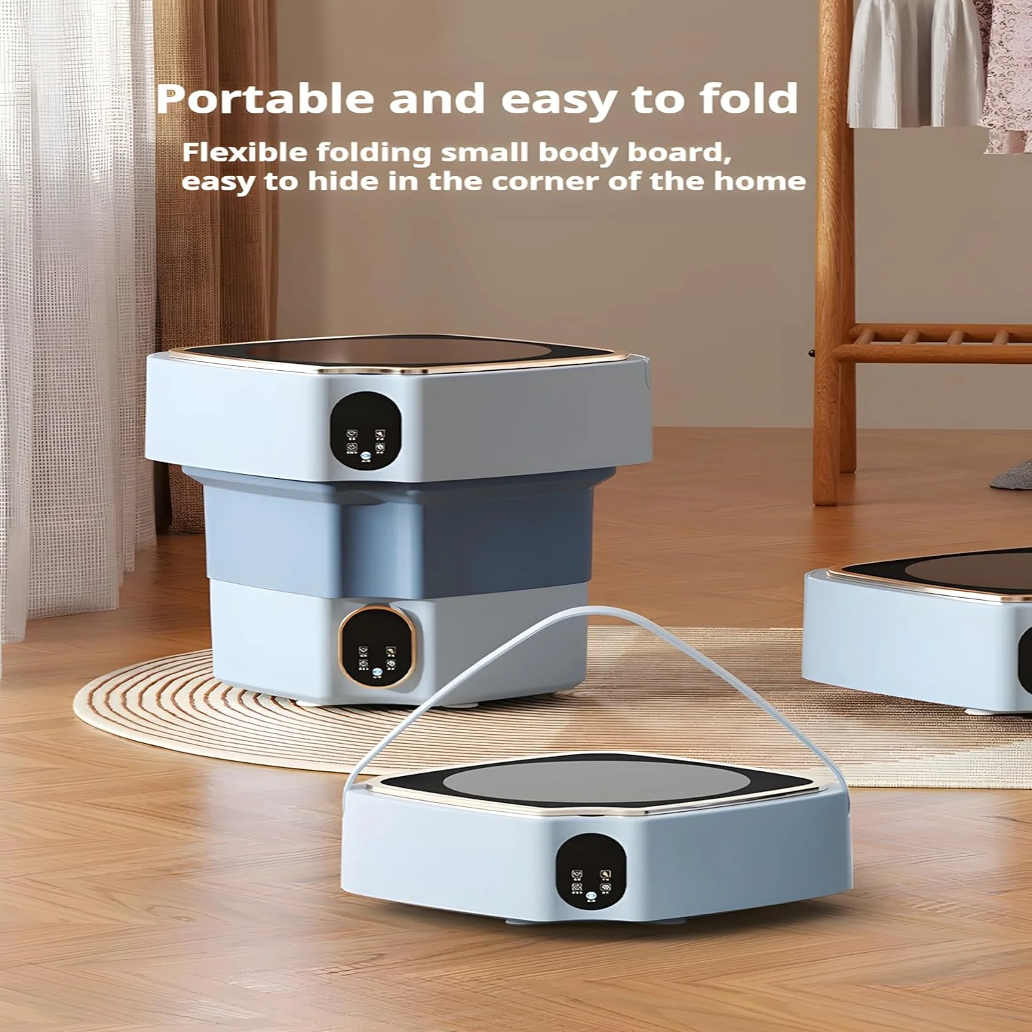 Portable washing machine, 12L folding  washing machine, deep cleaning underwear, baby clothes and  small clothes, suitable for a