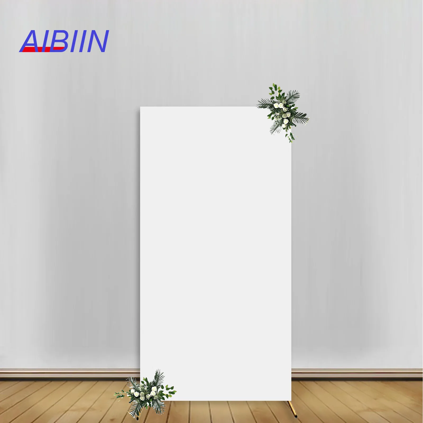 1.5x2m/1x2m White Wedding Rectangle Backdrop Elastic Cover Solid Color Birthday Baby Shower Party Decor Portrait Background