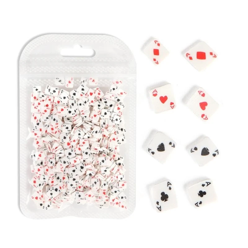 

E56A Lovely Clay Sprinkles Playing Card Slice Sprinkles for Crafts Making Diy Art Decoration 5mm Resin Filler