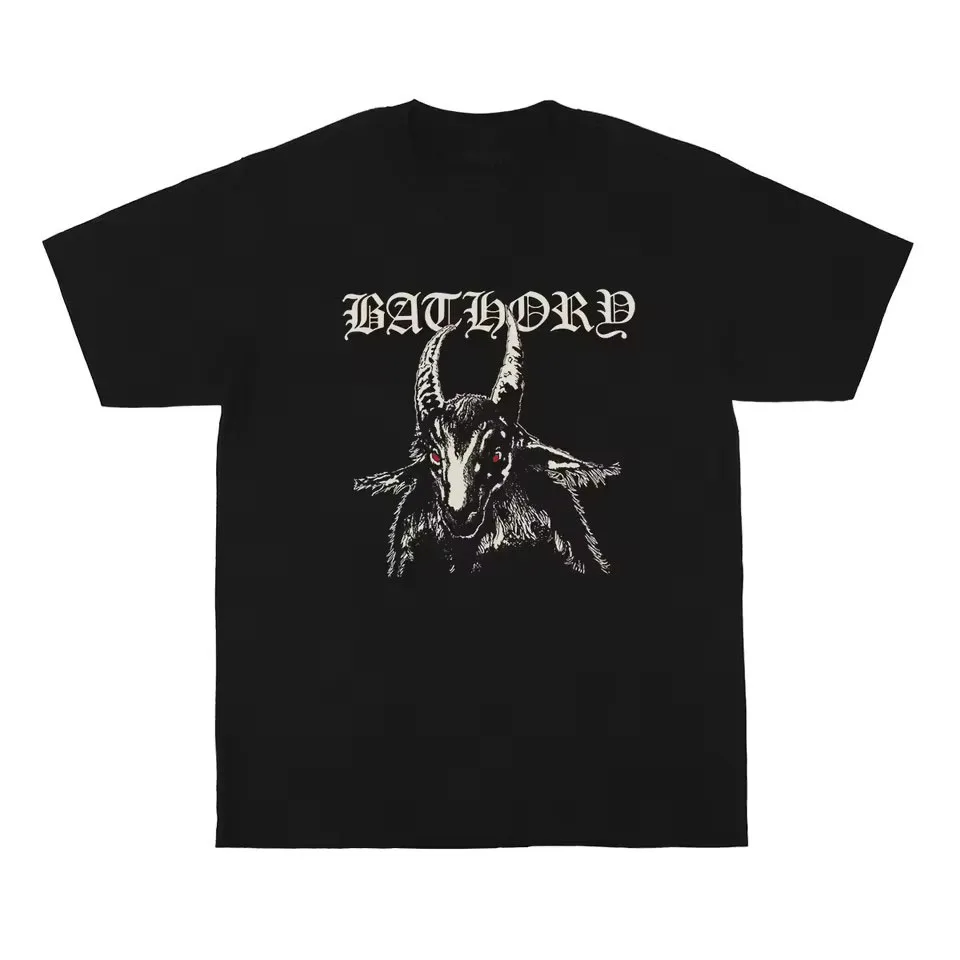 Bathory T-Shirt Celtic Frost Burzum Darkthrone Hellhammer 80er Jahre Black Metal Venom Goat Baumwoll-T-Shirts Bathory Hip Hop Rock Outfit – Detail 5