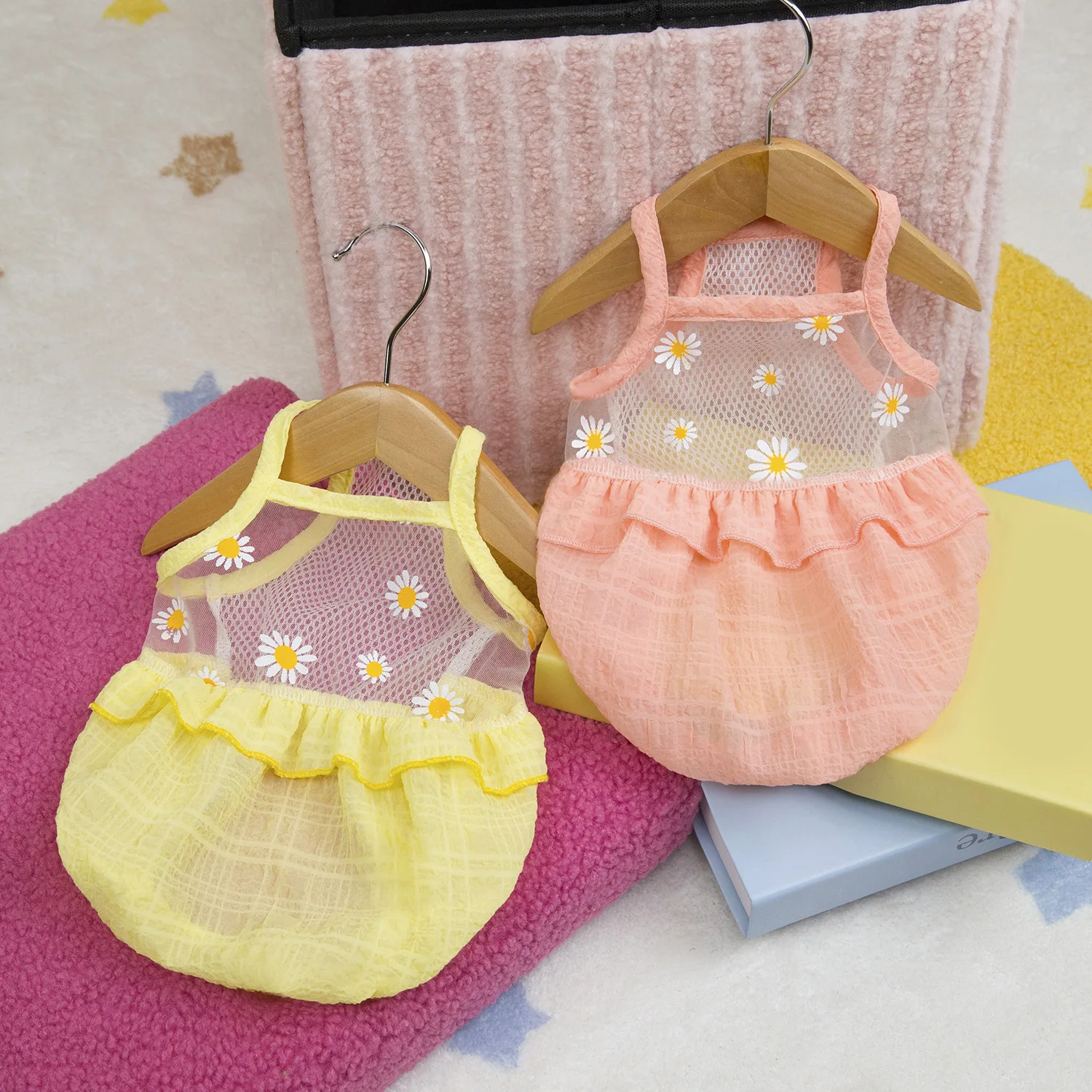 

Dog Summer Dress Lace Skirt Pet Clothing Chihuahua Stripe Skirt Puppy Princess Apparel Cute Puppy Clothes Pet Product